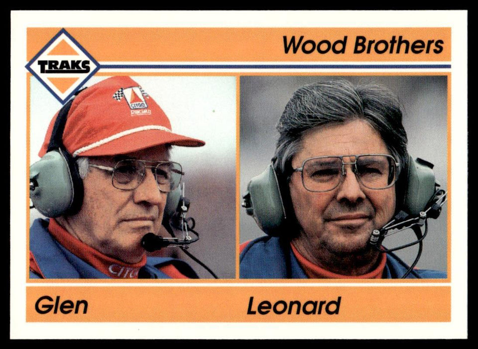 Wood Brothers 1992 Traks Base Front of Card