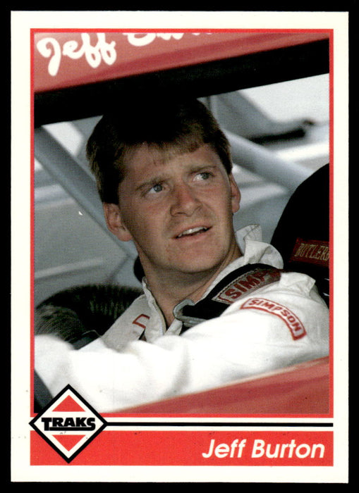 Jeff Burton 1992 Traks Base Front of Card