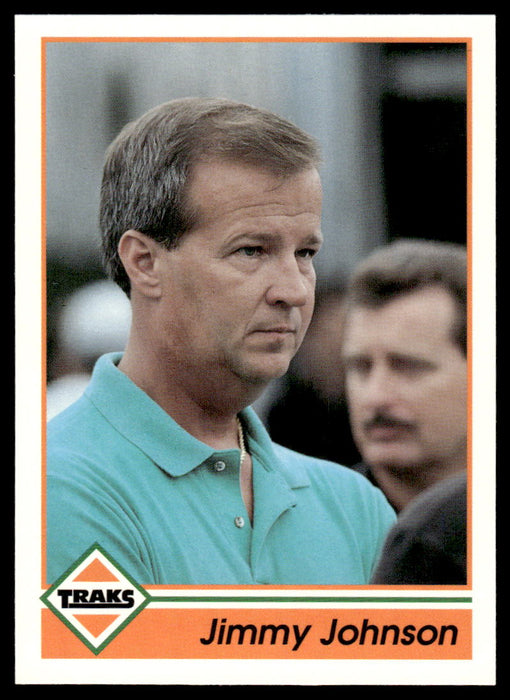 Jimmy Johnson 1992 Traks Base Front of Card