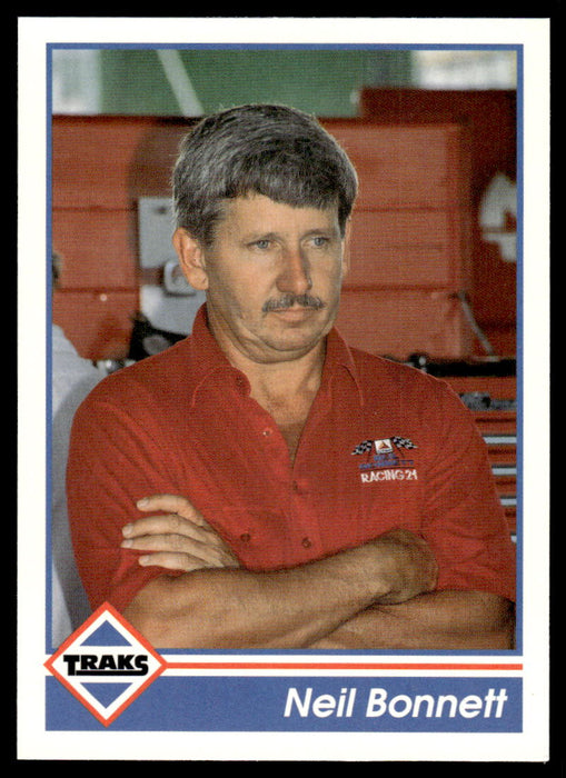 Neil Bonnett 1992 Traks Base Front of Card