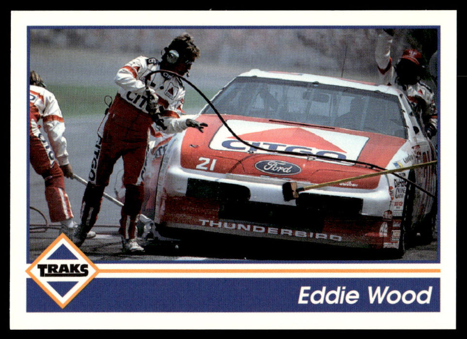 Eddie Wood 1992 Traks Base Front of Card