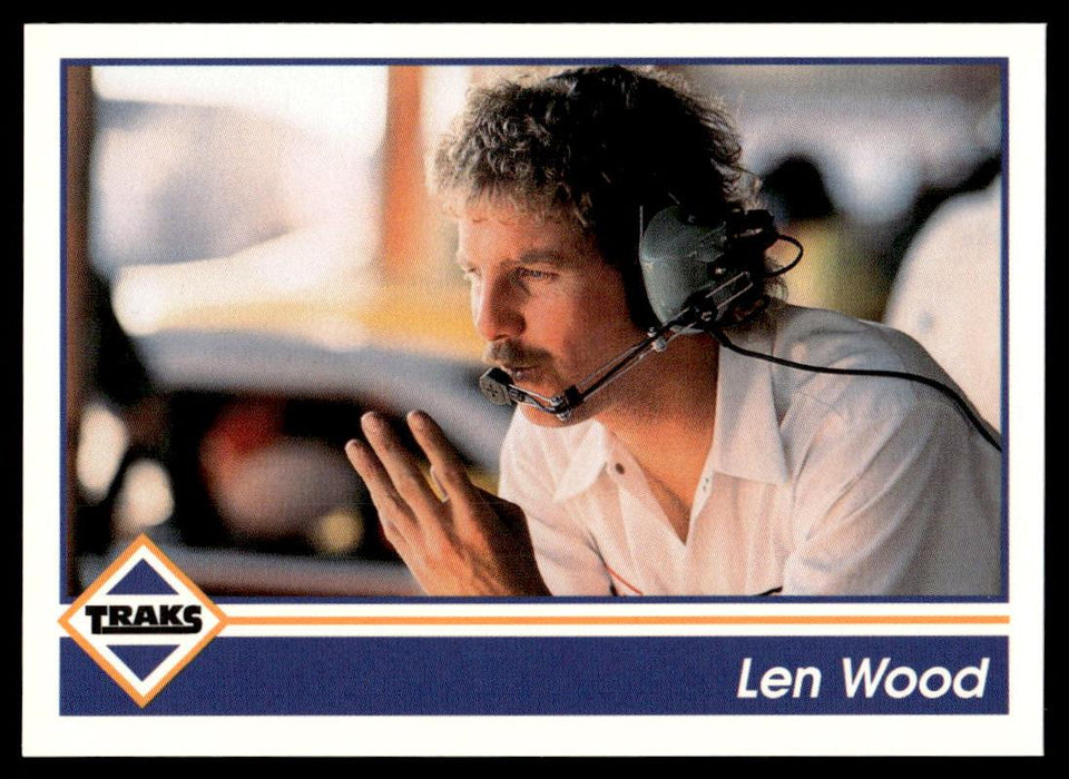 Len Wood 1992 Traks Base Front of Card