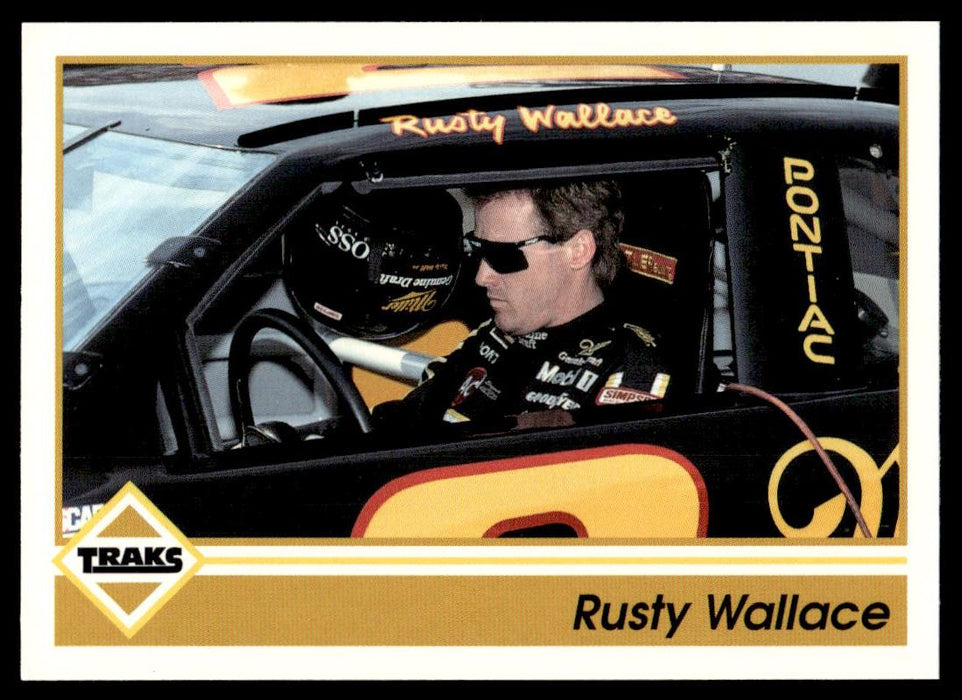 Rusty Wallace 1992 Traks Base Front of Card