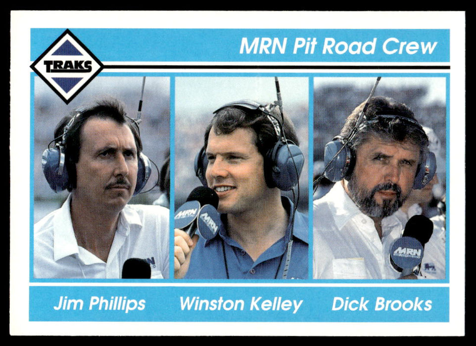 The MRN Pit Road Crew 1992 Traks Base Front of Card