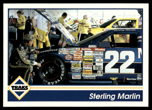 Sterling Marlin 1992 Traks Base Front of Card