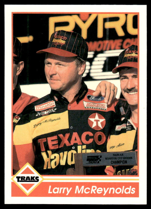 Larry McReynolds 1992 Traks Base Front of Card