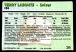 Terry Labonte 1993 Action Packed Base Back of Card
