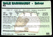 Dale Earnhardt 1993 Action Packed Base Back of Card