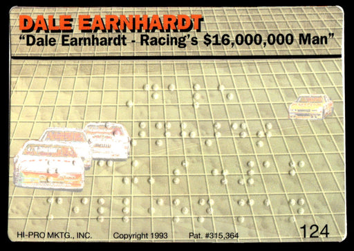 Dale Earnhardt 1993 Action Packed Base Back of Card