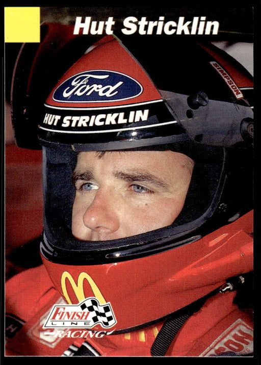 Hut Stricklin 1993 Pro Set Finish Line Racing Base Front of Card