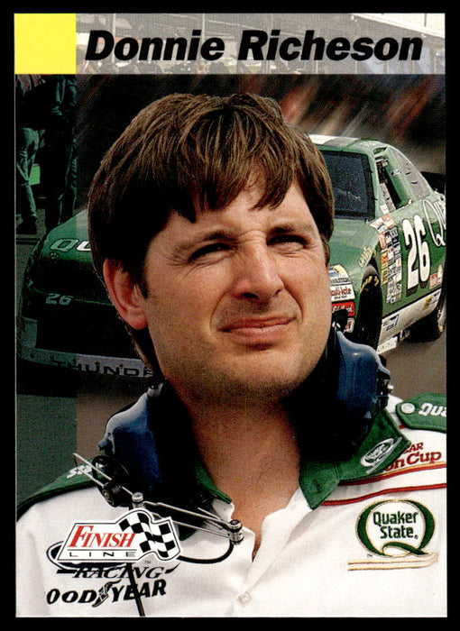 Donnie Richeson 1993 Pro Set Finish Line Racing Base Front of Card
