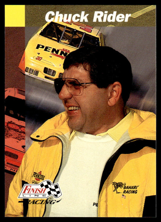 Chuck Rider 1993 Pro Set Finish Line Racing Base Front of Card