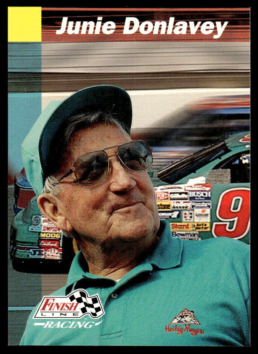 Junie Donlavey 1993 Pro Set Finish Line Racing Base Front of Card