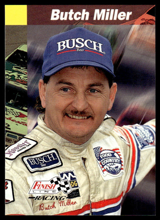 Butch Miller 1993 Pro Set Finish Line Racing Base Front of Card