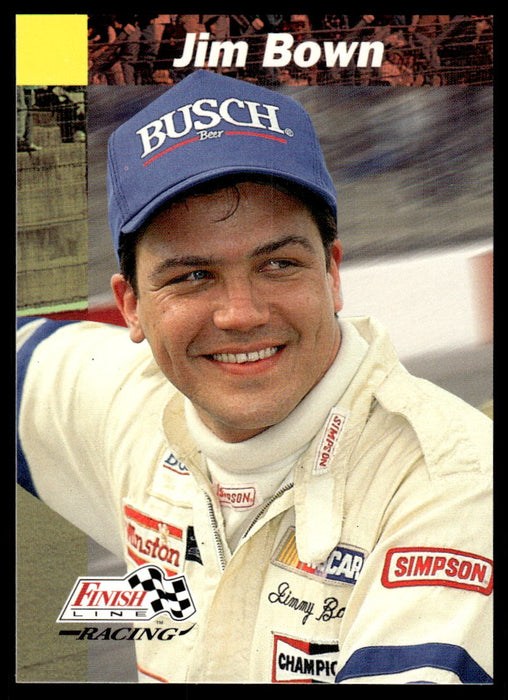 Jim Bown 1993 Pro Set Finish Line Racing Base Front of Card