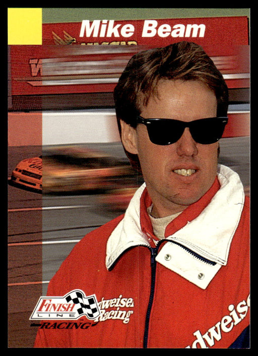 Mike Beam 1993 Pro Set Finish Line Racing Base Front of Card