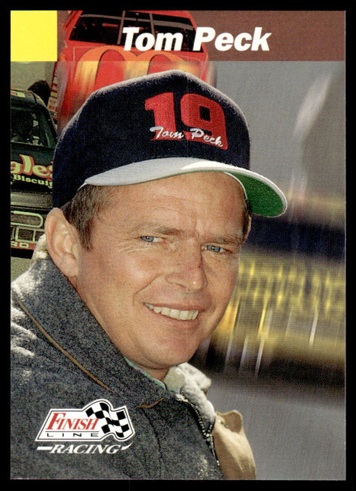Tom Peck 1993 Pro Set Finish Line Racing Base Front of Card