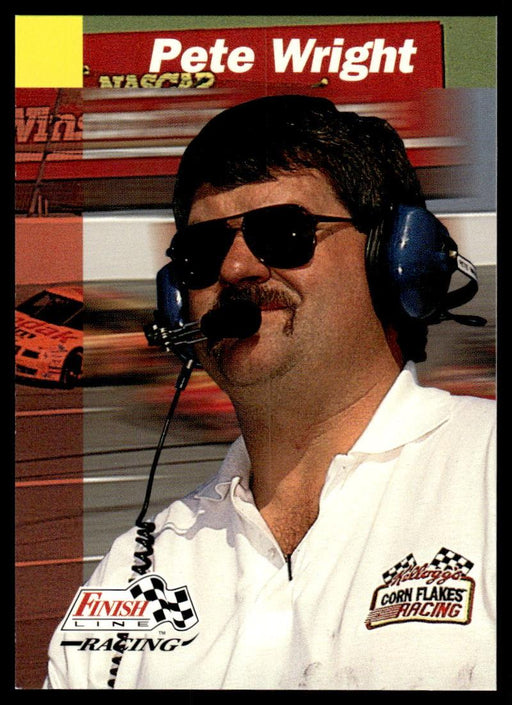 Pete Wrights 1993 Pro Set Finish Line Racing Base Front of Card
