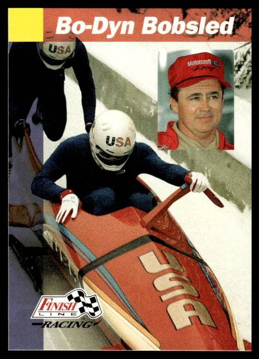 Bo-Dyn Bobsled 1993 Pro Set Finish Line Racing Base Front of Card