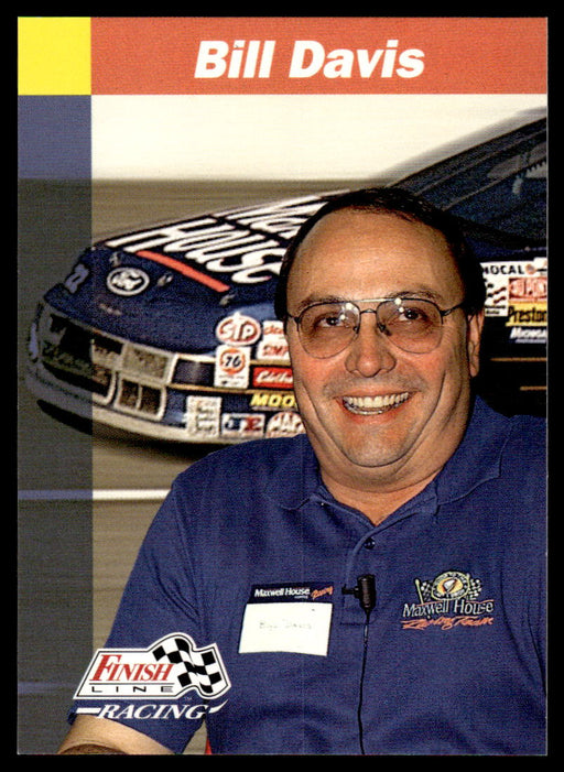 Bill Davis 1993 Pro Set Finish Line Racing Base Front of Card