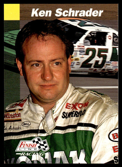 Ken Schrader 1993 Pro Set Finish Line Racing Base Front of Card