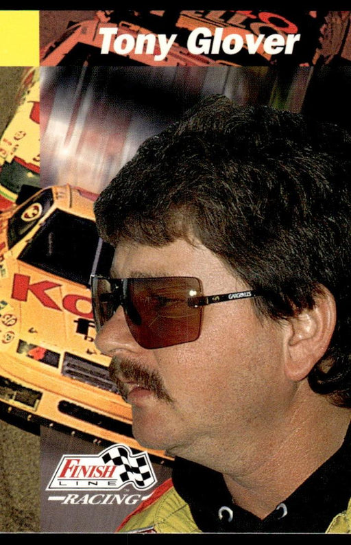 Tony Glover 1993 Pro Set Finish Line Racing Base Front of Card