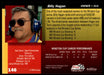 Billy Hagan 1993 Pro Set Finish Line Racing Base Back of Card