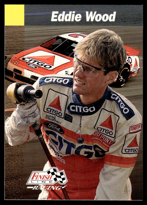 Eddie Wood 1993 Pro Set Finish Line Racing Base Front of Card