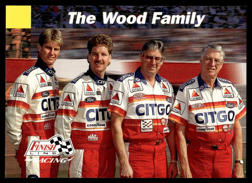 The Wood Family 1993 Pro Set Finish Line Racing Base Front of Card