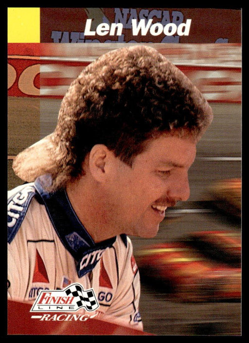 Len Wood 1993 Pro Set Finish Line Racing Base Front of Card