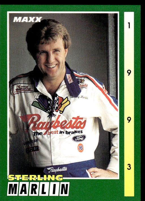 Sterling Marlin 1993 Maxx Race Cards Base Front of Card