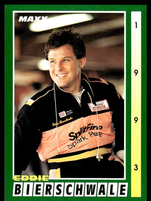 Eddie Bierschwale 1993 Maxx Race Cards Base Front of Card