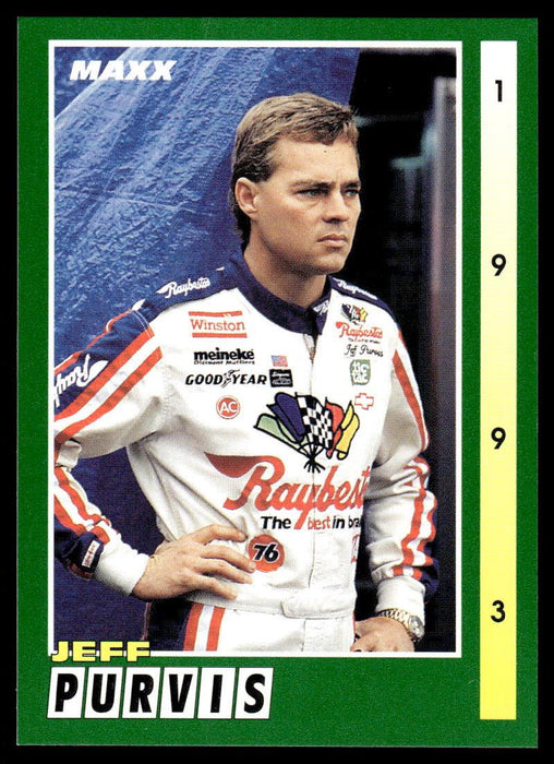 Jeff Purvis 1993 Maxx Race Cards Base Front of Card