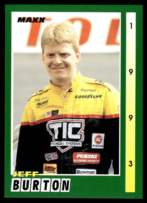 Jeff Burton 1993 Maxx Race Cards Base Front of Card