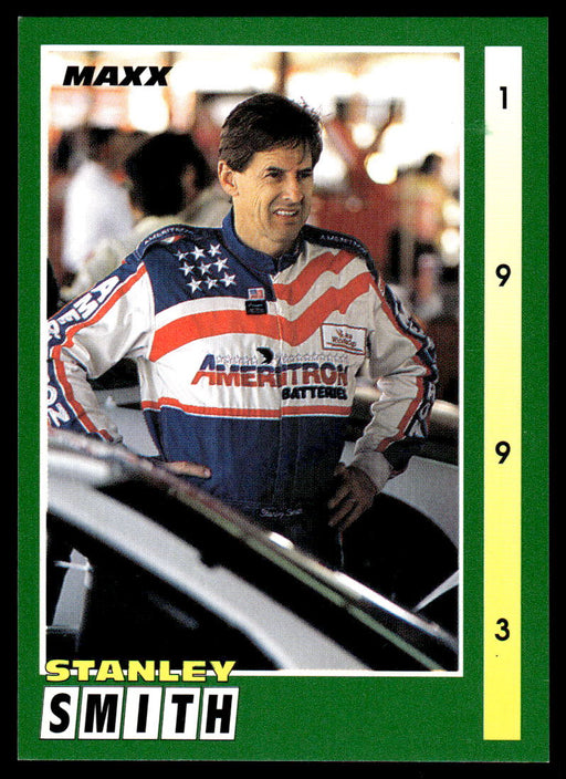 Stanley Smith 1993 Maxx Race Cards Base Front of Card