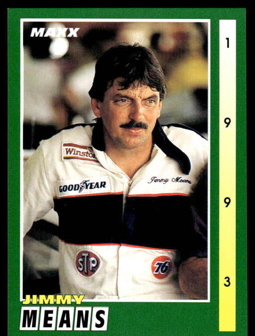 Jimmy Means 1993 Maxx Race Cards Base Front of Card