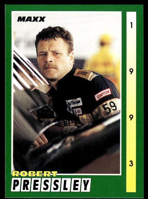 Robert Pressley 1993 Maxx Race Cards Base Front of Card