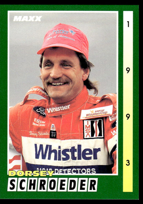 Dorsey Schroeder 1993 Maxx Race Cards Base Front of Card