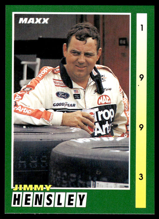 Jimmy Hensley 1993 Maxx Race Cards Base Front of Card