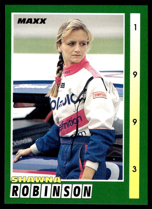 Shawna Robinson 1993 Maxx Race Cards Base Front of Card