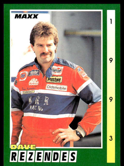 Dave Rezendes 1993 Maxx Race Cards Base Front of Card