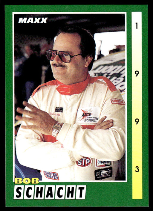 Bob Schacht 1993 Maxx Race Cards Base Front of Card