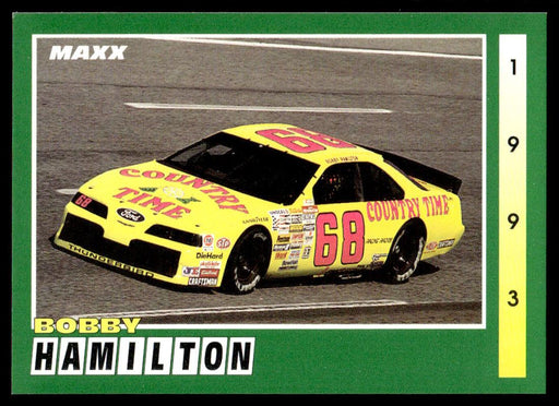 Bobby Hamilton 1993 Maxx Race Cards Base Front of Card