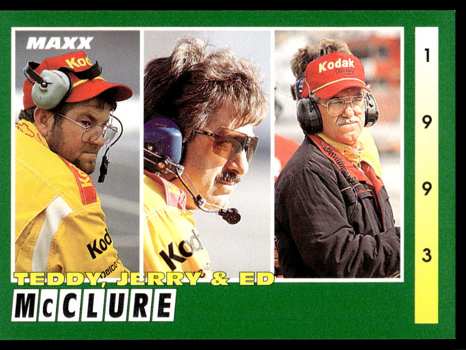 McClure Brothers 1993 Maxx Race Cards Base Front of Card