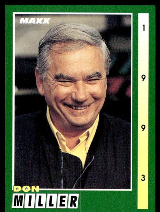 Don Miller 1993 Maxx Race Cards Base Front of Card