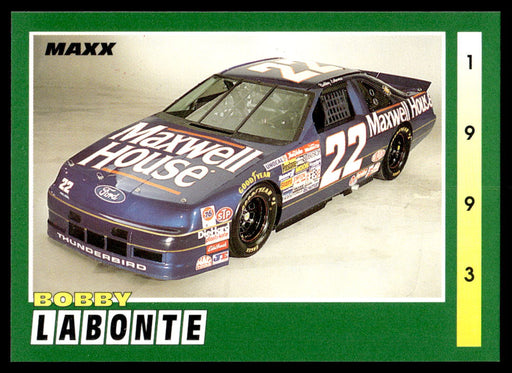 Bobby Labonte 1993 Maxx Race Cards Base Front of Card