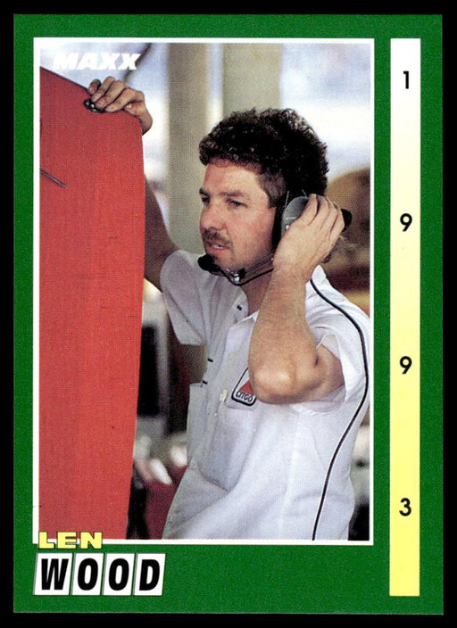 Len Wood 1993 Maxx Race Cards Base Front of Card