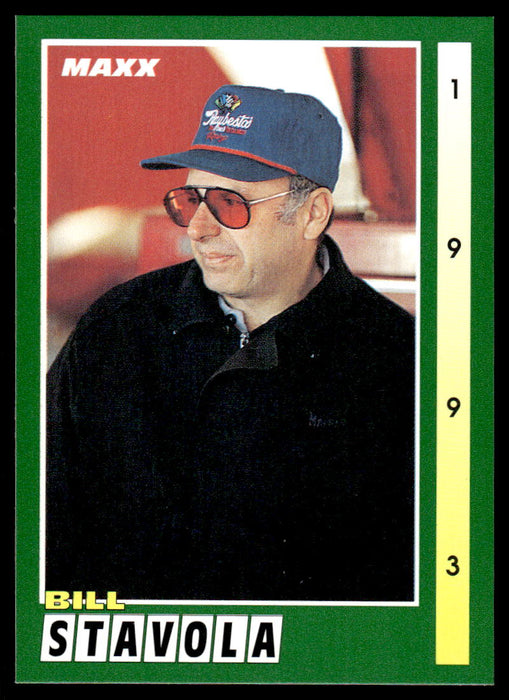 Bill Stavola 1993 Maxx Race Cards Base Front of Card