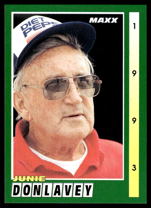 Junie Donlavey 1993 Maxx Race Cards Base Front of Card