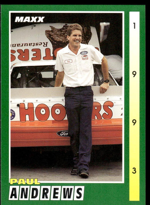 Paul Andrews 1993 Maxx Race Cards Base Front of Card